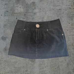 Y2K Moto Corduroy Mini Skirt